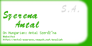 szerena antal business card